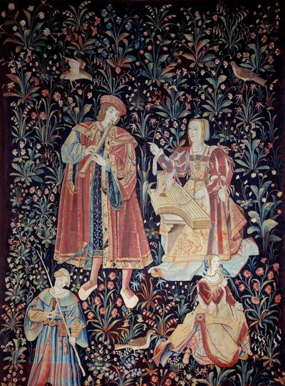 Il sipario della vita signorile: il concerto Arazzo di lana e seta realizzato intorno al 1520 nei Paesi Bassi da School Netherlandish