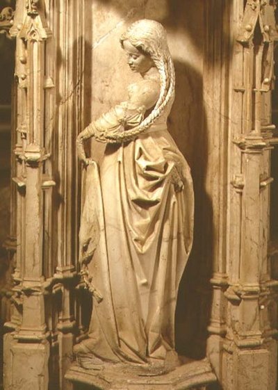 Statuetta della vergine saggia dalla tomba di Filiberto il Bello, post 1504 da School Netherlandish