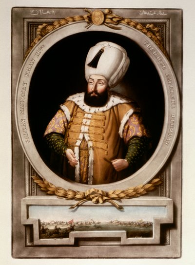 Ritratto del sultano Mehmet III (miniatura) da School Ottoman