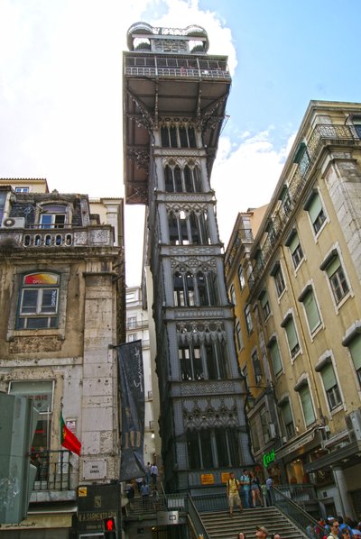 Elevador de Santa Justa, Lisbona, Portogallo da School Portuguese
