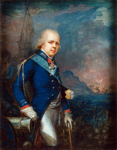 Ritratto del Granduca Costantino Pavlovich di Russia (1779-1831) prima della Battaglia di Novi, anonimo da School Russian