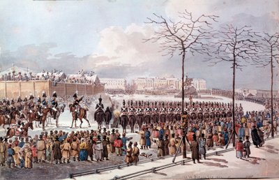 Rivolta dei Decabristi nel 1825 per ottenere una nuova costituzione da School Russian