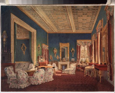 Interno del maniero di Denezhnikovo da School Russian
