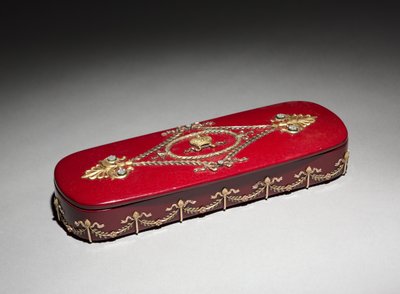 Scatola di lacca, ditta di Peter Carl Fabergé, scatola di Fabbrica N. Lukutin da School Russian