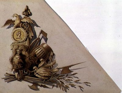 Trofei di armi neoclassici, Russia, c.1825 da School Russian