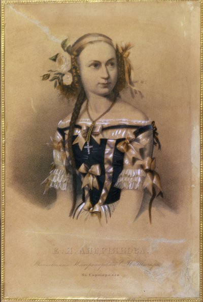 Ritratto della ballerina russa Elena Andreyanova da School Russian