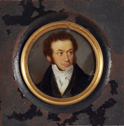 Ritratto dello scrittore Aleksandr Puškin (1799-1837) da School Russian