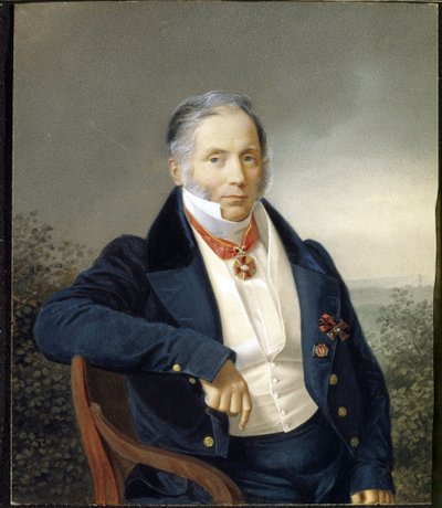Ritratto del pittore Alexander Sauerweld (1782-1844) da School Russian