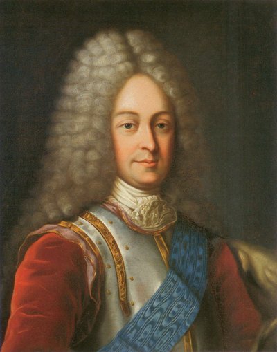 Ritratto del principe Vasily Lukich Dolgorukov, prima metà del XVIII secolo da School Russian