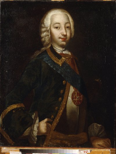 Ritratto dello zar Pietro III di Russia da School Russian