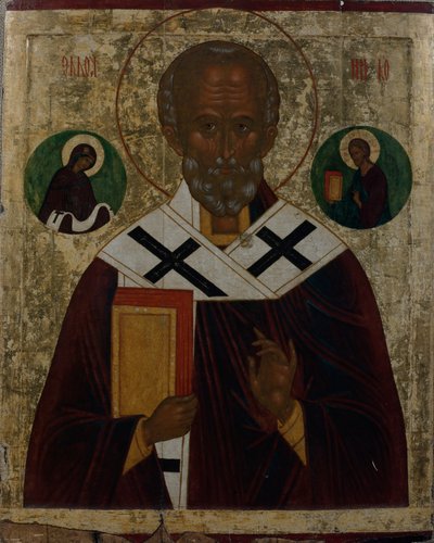 San Nicola, 1700 circa (olio su tavola) da School Russian