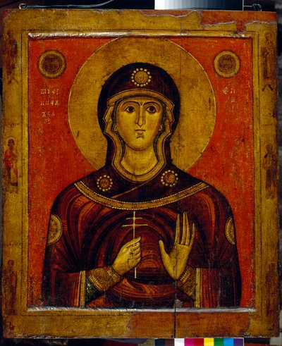 Santa Giuliana di Nicomedia - Icona della tradizione di Novgorod, tempera su legno, inizio XIII secolo da School Russian