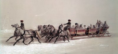 Gita in slitta della famiglia di Alessandro II da School Russian