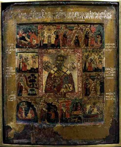 San Nicola e scene della vita del santo da School Russian