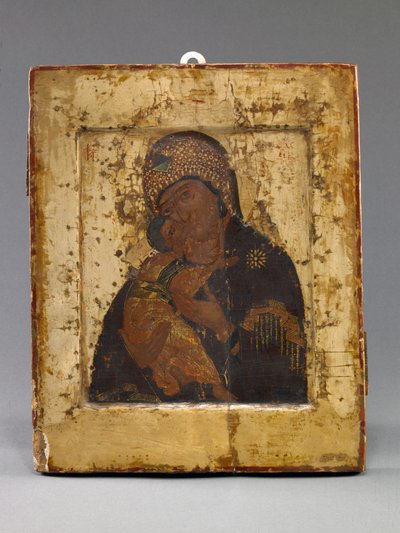 Volokolamskaya Madre di Dio (tempera su tavola) da School Russian
