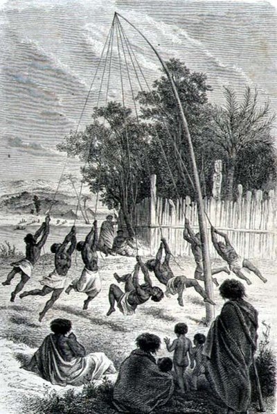 Guerrieri Maori che giocano su un