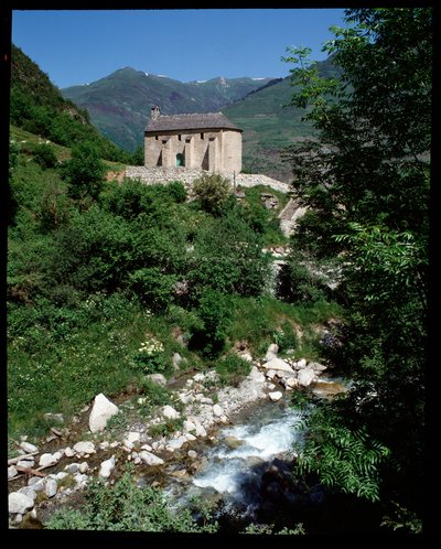 Vista della cappella di San Pellegrino, Arties (fotografia) da School Spanish