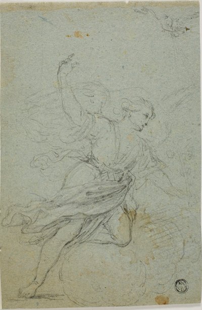 Angelo Annunziato (recto); Sansone e il Leone (verso) da School of Guido Reni