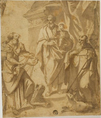 San Giuseppe e il Bambino Gesù, con i santi Marco e Antonio da School of Guido Reni