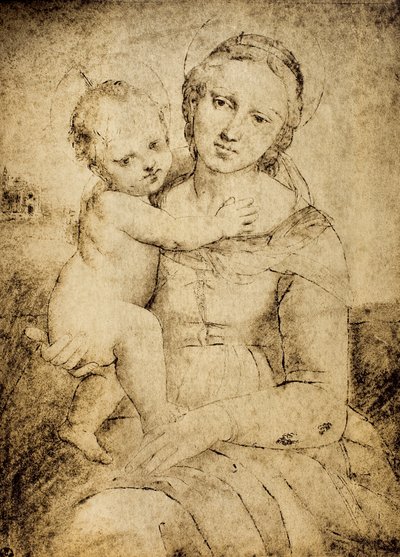 Madonna e Bambino da School of Raphael
