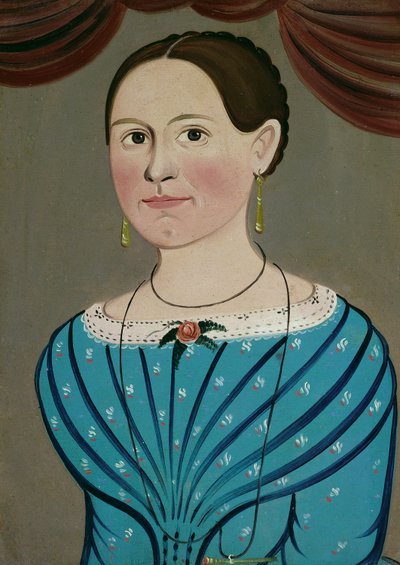 Donna in un vestito blu, c. 1840 da School of William Matthew Prior