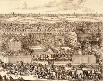 Quartiere tedesco Nemetskaya sloboda a Mosca parte destra, 1705 da Schoonebeek