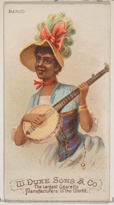 Banjo, dalla serie Strumenti Musicali N82 per sigarette marca Duke da Schumacher and Ettlinger