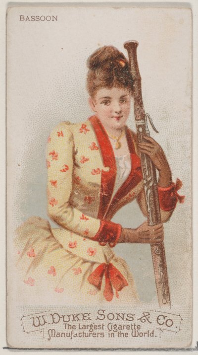 Fagotto, dalla serie Strumenti Musicali N82 per sigarette Duke, 1888 da Schumacher and Ettlinger
