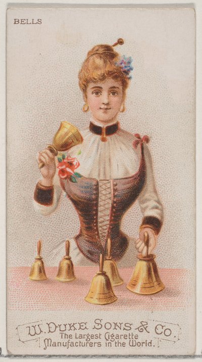 Campane, dalla serie Strumenti Musicali N82 per sigarette marca Duke, 1888 da Schumacher and Ettlinger