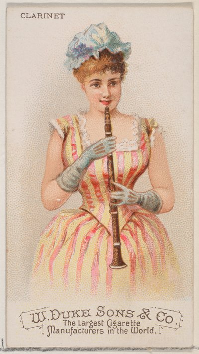 Clarinetto, dalla serie Strumenti Musicali N82 per sigarette Duke, 1888 da Schumacher and Ettlinger