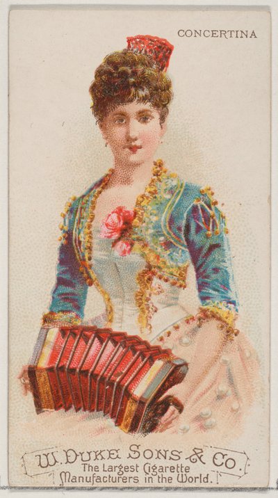 Concertina, dalla serie Strumenti Musicali N82 per sigarette marca Duke da Schumacher and Ettlinger