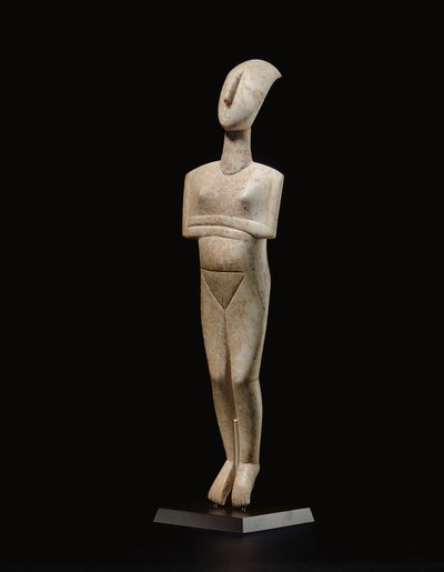 Figura femminile reclinata cicladica, pezzo nominale del Maestro Schuster, Cicladico Antico II, c.2400 a.C. da Schuster Master