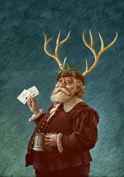 Falstaff, 2015 (tavola di graffio, colorata in digitale) da Scott McKowen