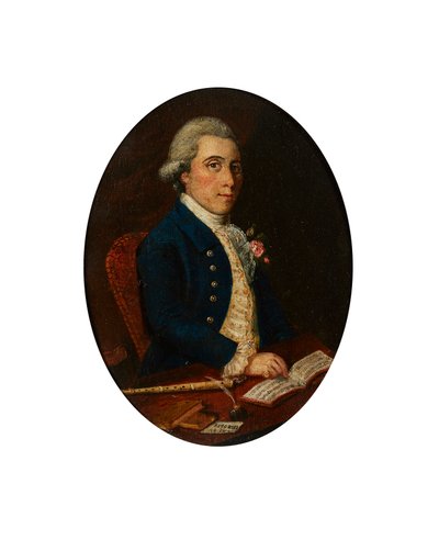 Alex Rose di Nairn, con il suo flauto e libro di musica da Scottish School