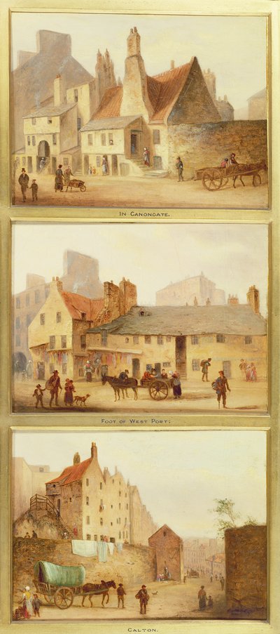 Canongate, Foot of West Port e Calton, (dettaglio) da Scottish School