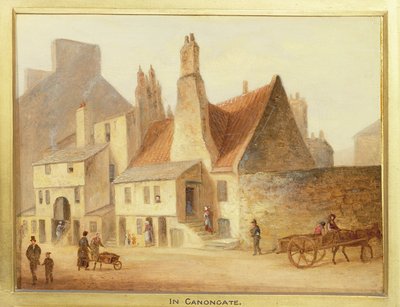 Canongate, dettaglio da Edimburgo: Nove vedute della città vecchia da Scottish School