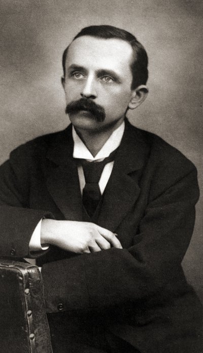 Ritratto di J.M. Barrie, c.1890 (foto seppia) da Scottish School