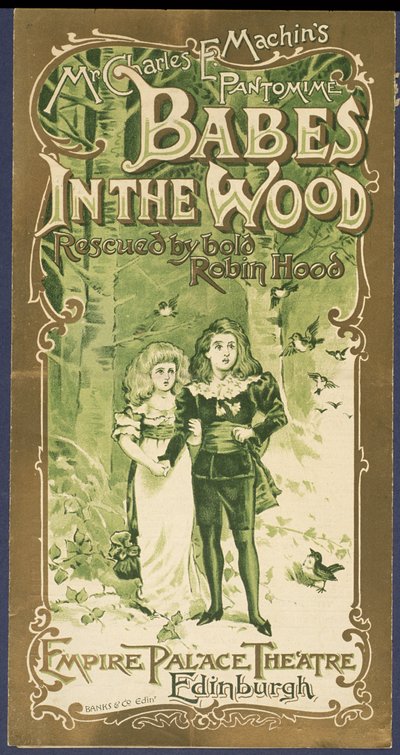 Copertina del programma di Babes in the Wood all