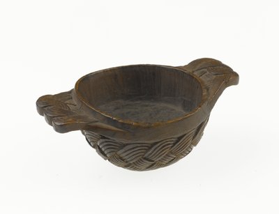 Quaich, ciotola o recipiente da bere delle Highlands con due manici, c.1700 da Scottish School