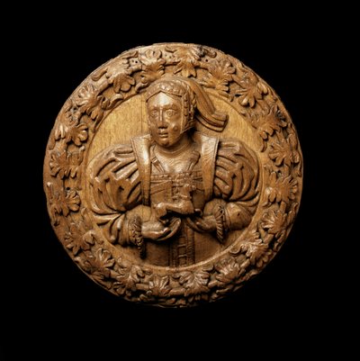 Tondo, pensato per rappresentare Margherita Tudor, dal soffitto della Camera di Presenza del Re nel Castello di Stirling, 1540 da Scottish School