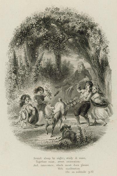 Scena da Ode alla Solitudine, di Alexander Pope da Scottish School