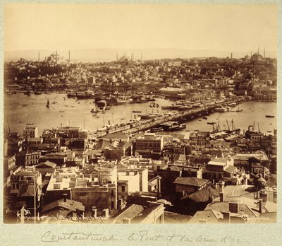Panorama con vista su Istanbul e il fiume Bosforo, c.1890 da Sebah and Joaillier