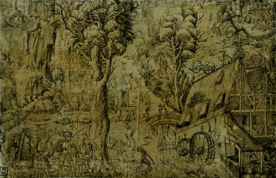 Paesaggio con mulini a vento da Sebald Baumhauer