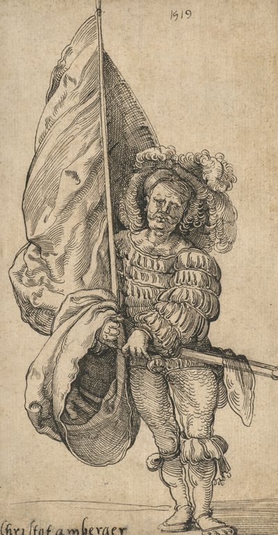 Un portatore di standard da Sebald Beham