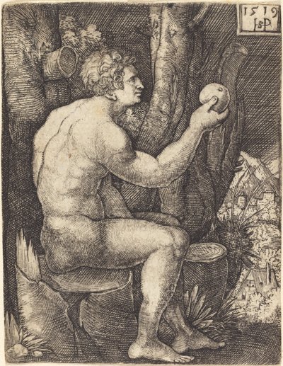 Adamo seduto da Sebald Beham