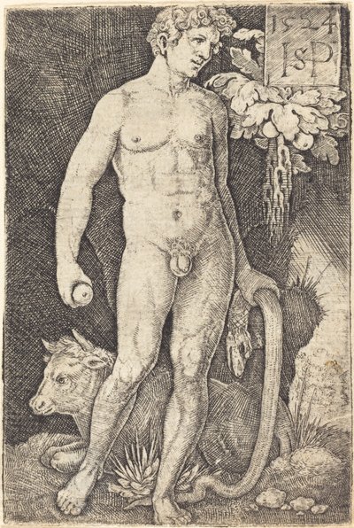 Adamo in piedi da Sebald Beham