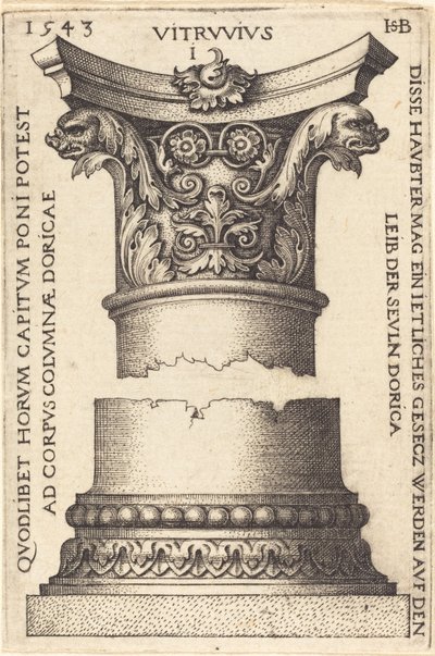Capitello e Base di una Colonna da Sebald Beham