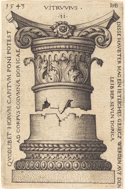 Capitello e base di una colonna da Sebald Beham