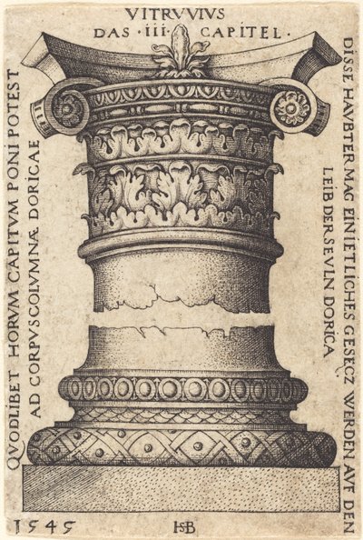 Capitello e Base di una Colonna da Sebald Beham