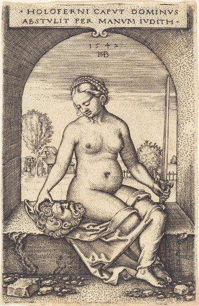 Giuditta seduta alla finestra da Sebald Beham